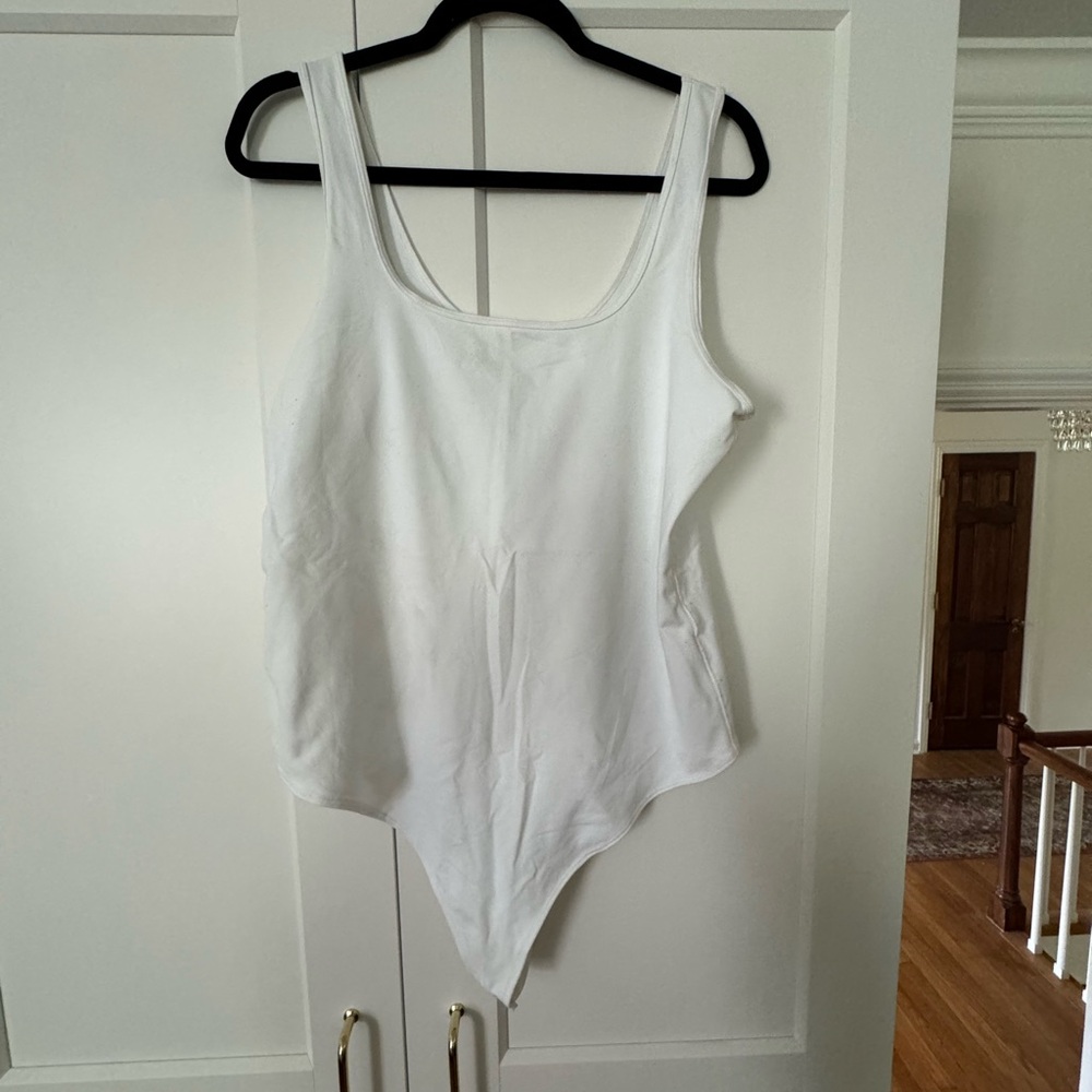 Abercrombie and Fitch scoop neck white bodysuit